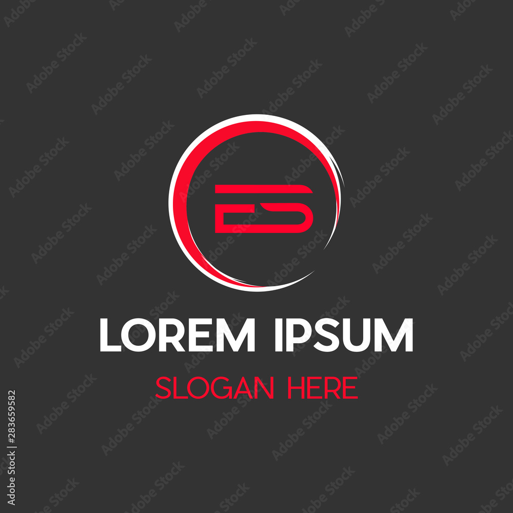 Abstract initial letter E and S logo, Alphabet SE Or ES Logo abstract monogram vector template Abstract initial letter E and S logo, Alphabet SE Or ES Logo abstract monogram vector template