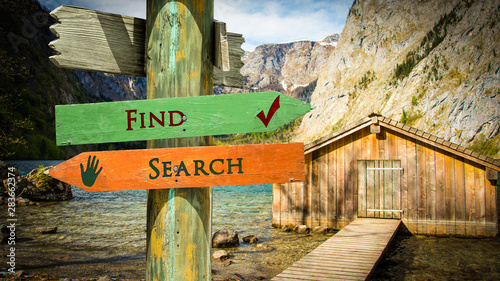 Street Sign Find versus Search