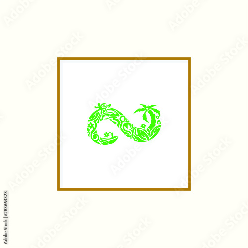 Infinity, natural, ecology logo design inspiration