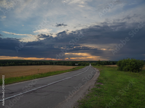 The road into the sunset