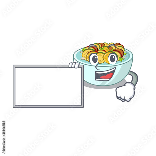 With board ratatouille is cooked in mascot pan