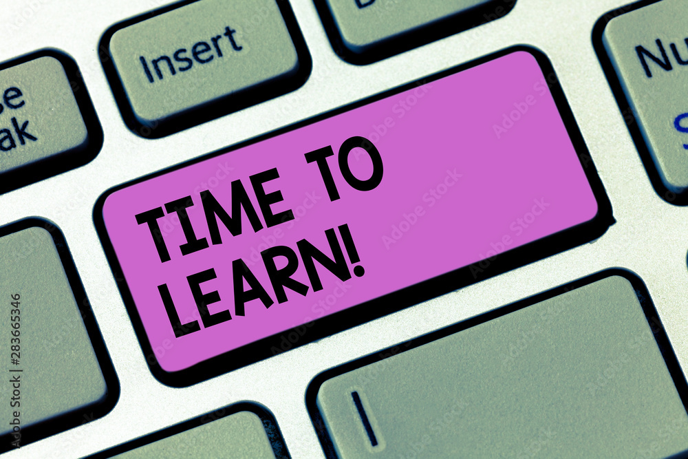 Writing note showingTime To Learn. Business photo showcasing Obtain new knowledge or skill Educational or career growth Keyboard key Intention to create computer message pressing keypad idea Writing note showingTime To Learn. Business photo showcasing Obtain new knowledge or skill Educational or career growth Keyboard key Intention to create computer message pressing keypad idea