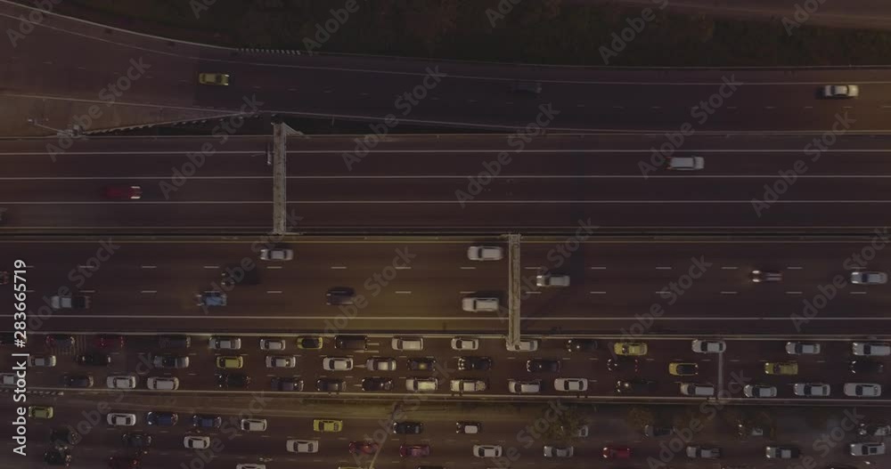 aerial top view traffic in rush hour highway in bangkok thailand aerial top view traffic in rush hour highway in bangkok thailand