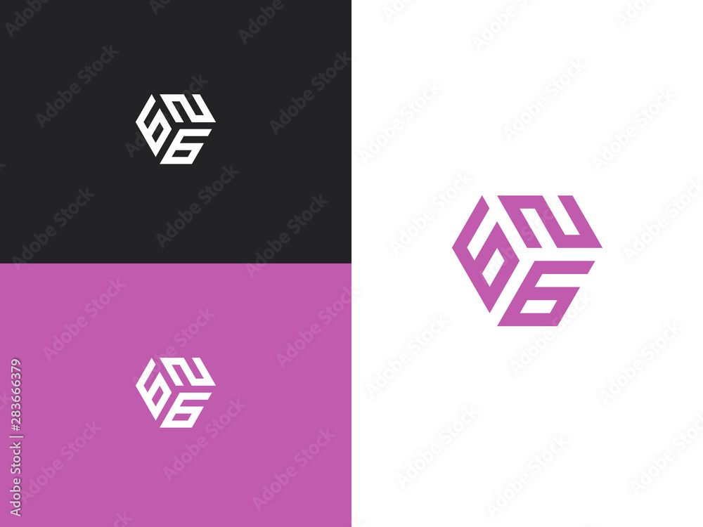 Combination number, stylish vector emblem for design Combination number, stylish vector emblem for design