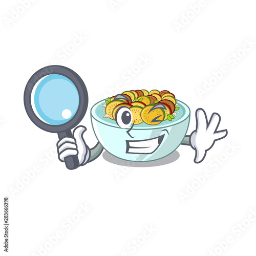 Detective ratatouille with in the character shape