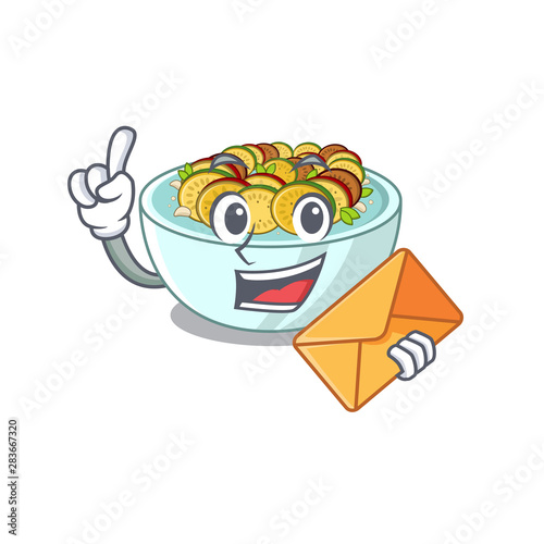 With envelope ratatouille with in the character shape
