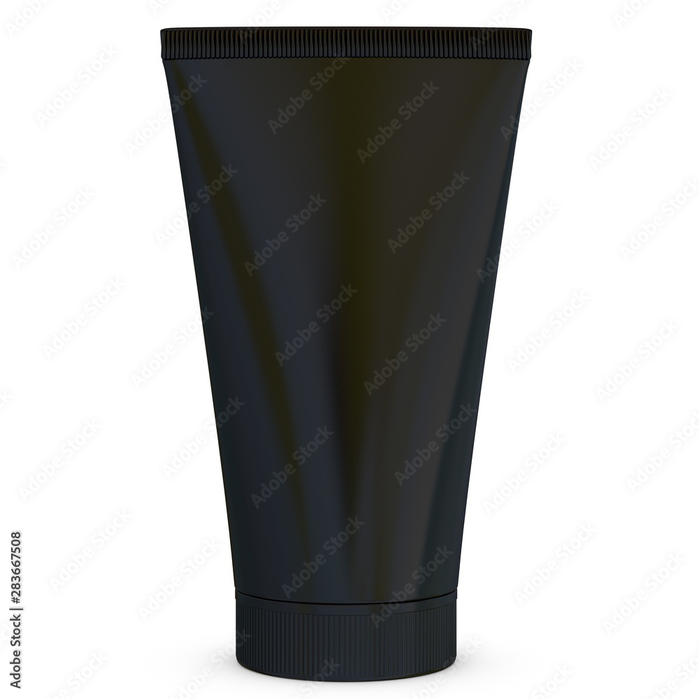 Realistic 3D tube rendering mockup on white background.3D Rendering Realistic 3D tube rendering mockup on white background.3D Rendering