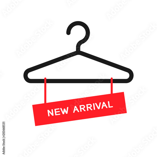 Wardrobe hanger logotype. Fashion, dry cleaning, clothing store vector icon. 