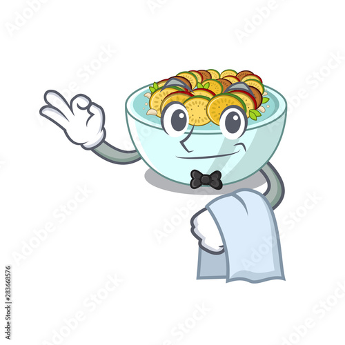 Waiter ratatouille isolated with in the cartoon