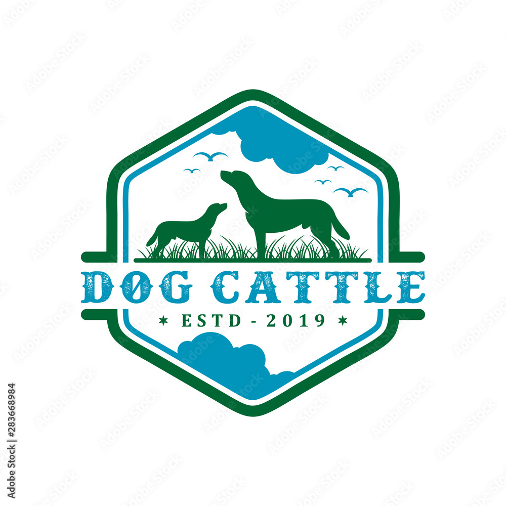 vintage-cattle-dog-logo-design-template-stock-vector-adobe-stock