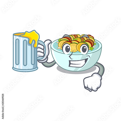 With juice ratatouille isolated with in the cartoon