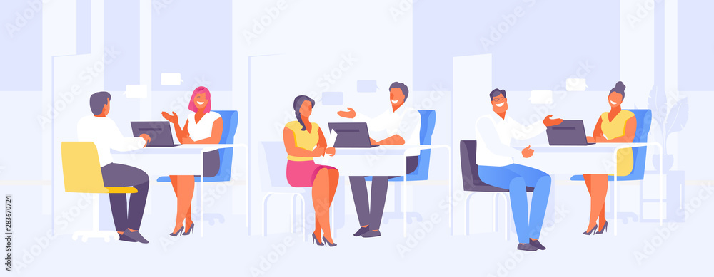 Reception and customer service vector