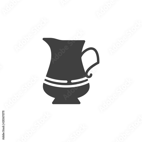 Milk jug vector icon. Coffee pot filled flat sign for mobile concept and web design. milk pitcher glyph icon. Symbol, logo illustration. Vector graphics