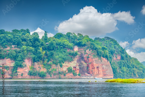 Beautiful scenery in the Great Buddha Scenic Area of Leshan, Sichuan Province, China