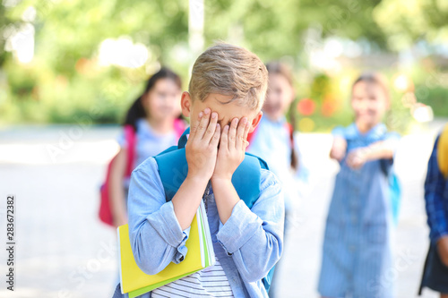 Bullied little boy with agg...