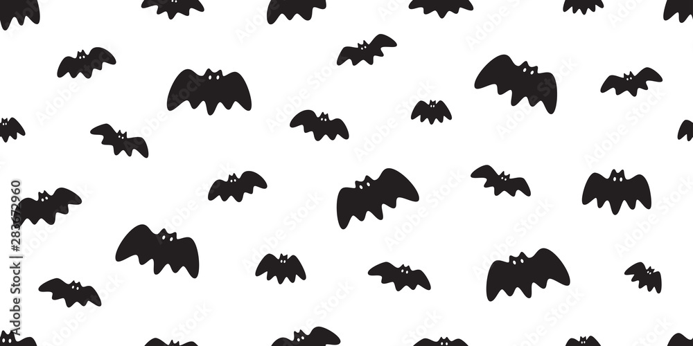 bat seamless pattern vector Halloween dracula Vampire ghost cartoon ...