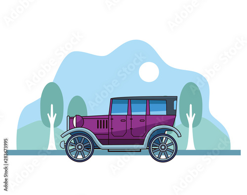 Antique classic car vehicle sideview