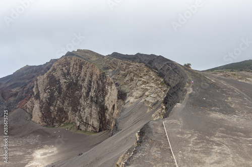 Obraz na płótnie Capelinhos volcano on western coast on Faial island, Azores, Portugal. Last volcano eruption was in 1957. w salonie
