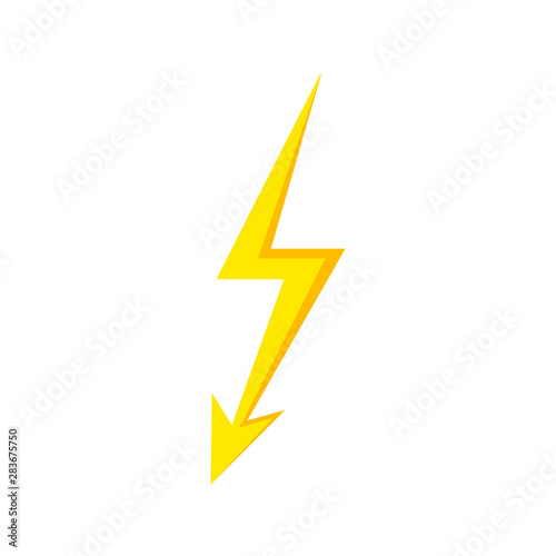 Lighting Flash Icon isolated.