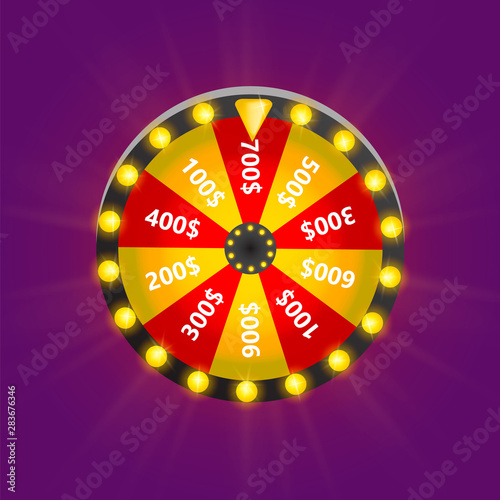 Colorful casino wheel. Vector illustration EPS 10.