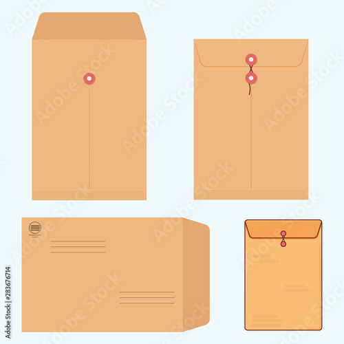 Vector illustration of manila envelope