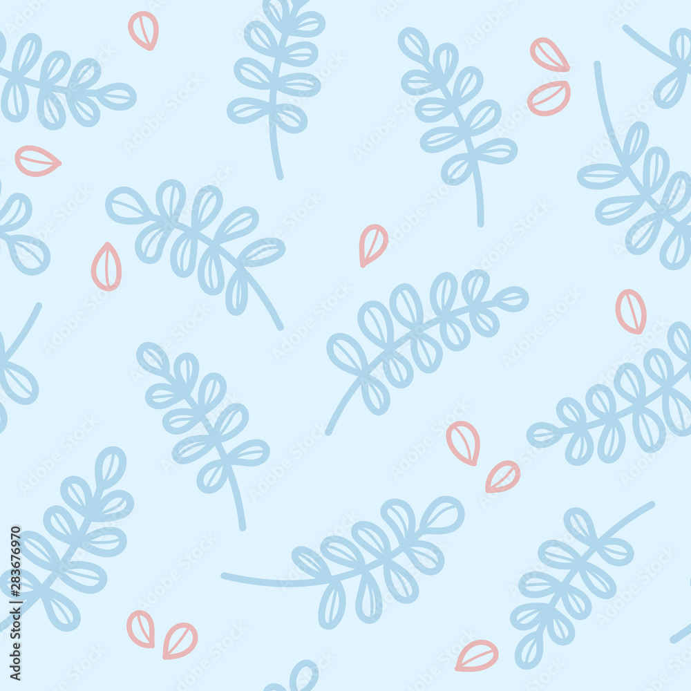 Blue floral wallpaper in the style of Baroque. A seamless vector background. Floral pattern. Blue floral wallpaper in the style of Baroque. A seamless vector background. Floral pattern.