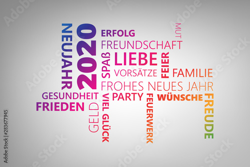 Wünsche für das Jahr 2020 Regenbogen Farben