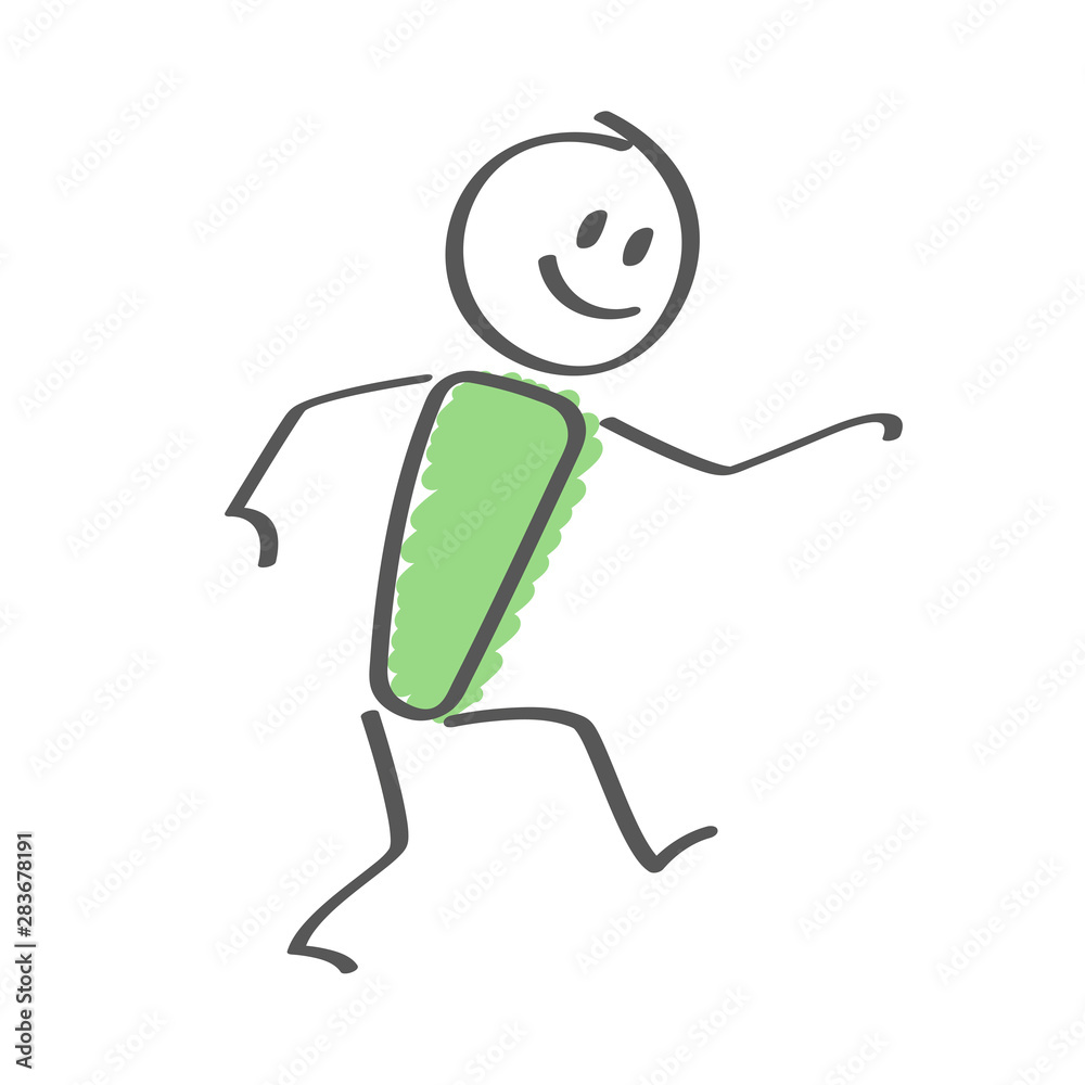 Naklejka premium Stick Figure - man walking