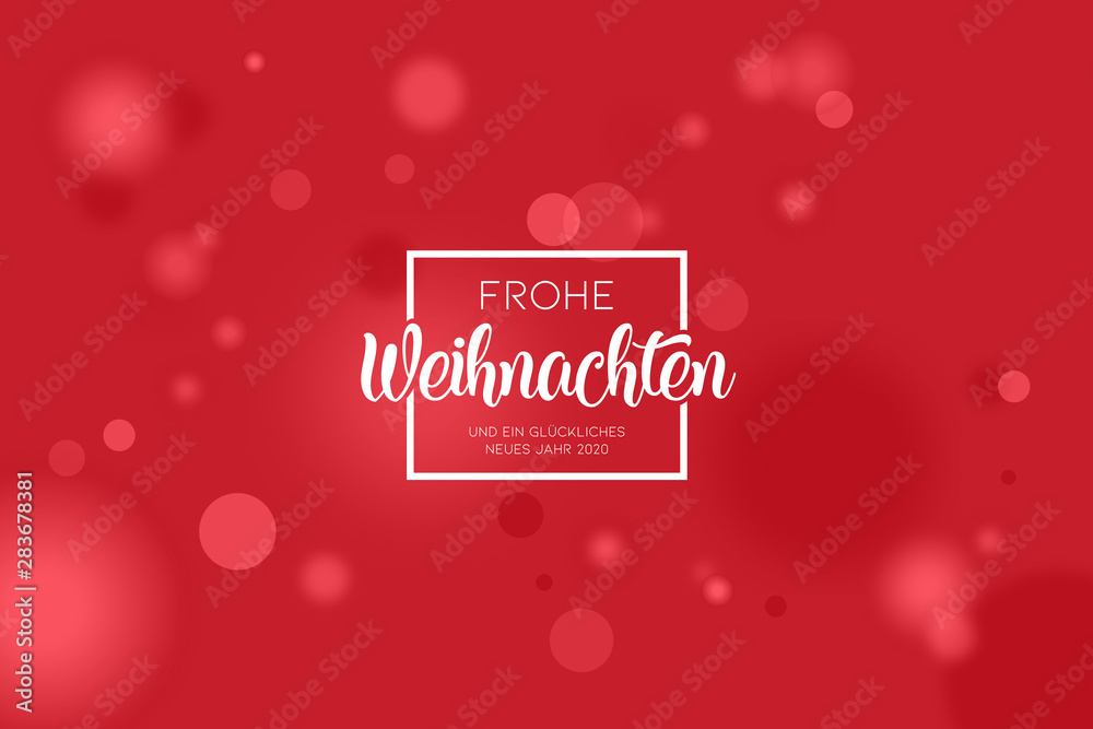 Bokeh Weihnachtsgruß rot