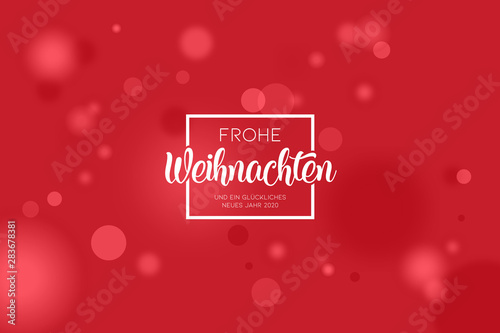 Bokeh Weihnachtsgruß rot