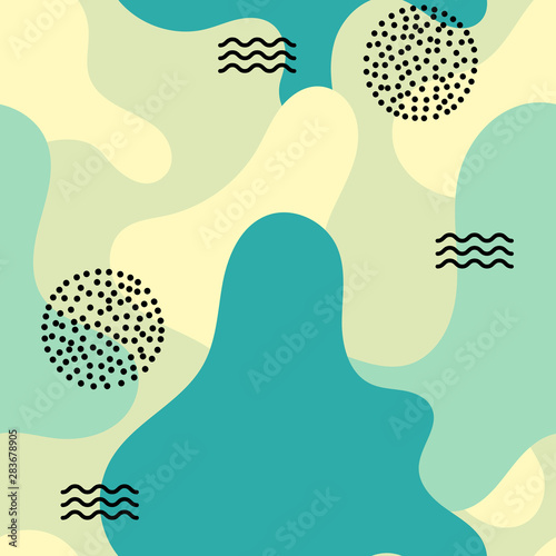 Creative fluid style seamless pattern. Good for party, banner, cover, print, promotion, sale, greeting, ad, web, page, header, landing, social media