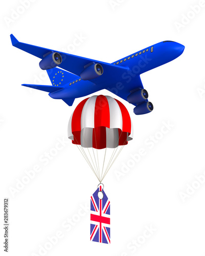 Concept brexit on white bac...