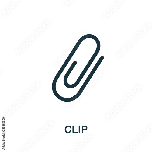 Clip vector icon symbol. Creative sign from education icons collection. Filled flat Clip icon for computer and mobile