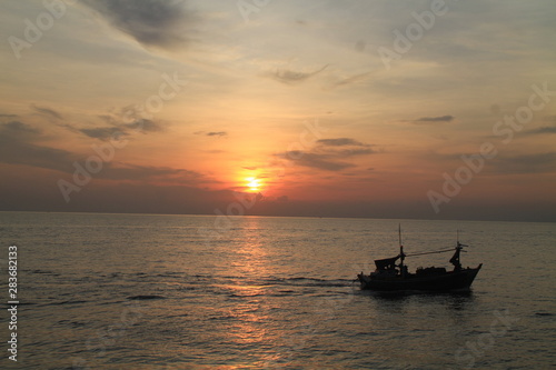 sunset on sea