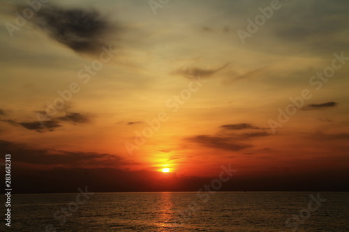 sunset over the sea