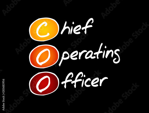 COO - Chief Operating Officer acronym, business concept background