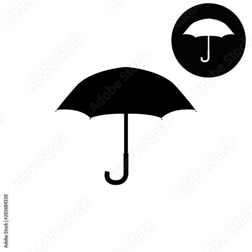 Umbrella  - white vector icon