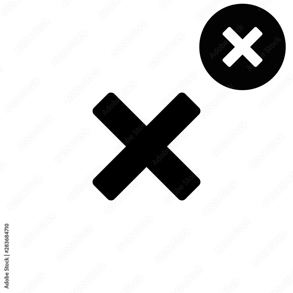 Obraz premium Delete - white vector icon