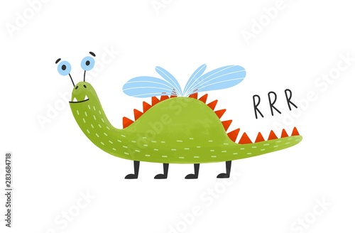 Funny happy monster, alien, mutant