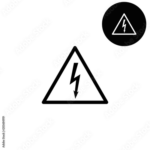 dangerous  - white vector icon