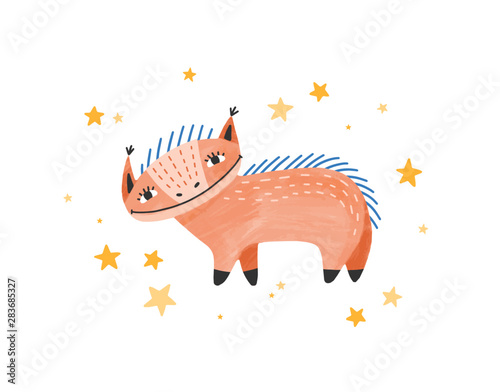 Cheerful monster, alien or extraterrestrial