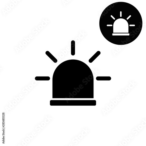 flasher  - white vector icon