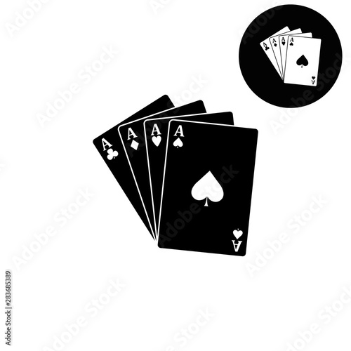 ace - Playing card  - white vector icon
