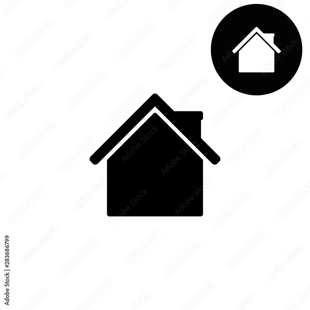 Home  - white vector icon