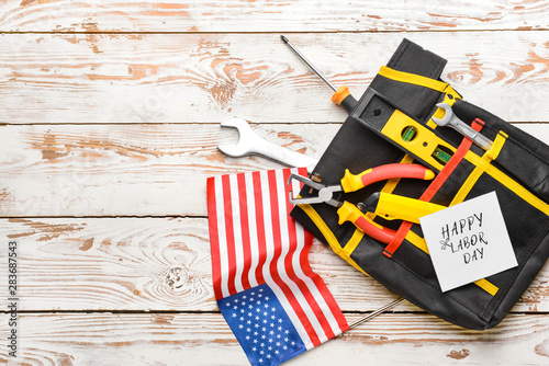 Set of tools, card with tex...