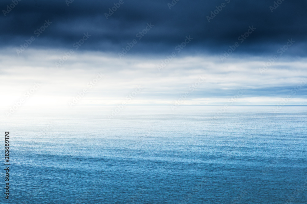 sea and sky, vast open ocean aerial view