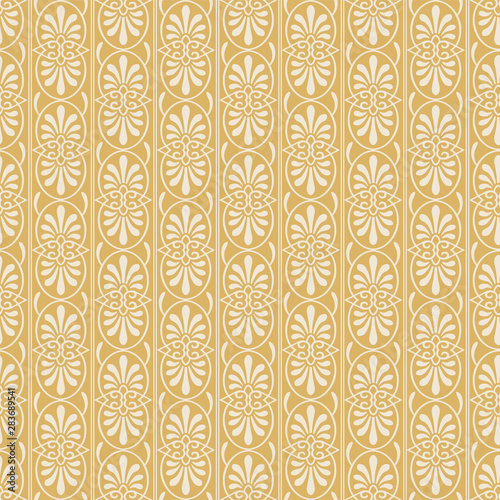 Golden background pattern. Background image in Asian style. Seamless pattern, wallpaper texture