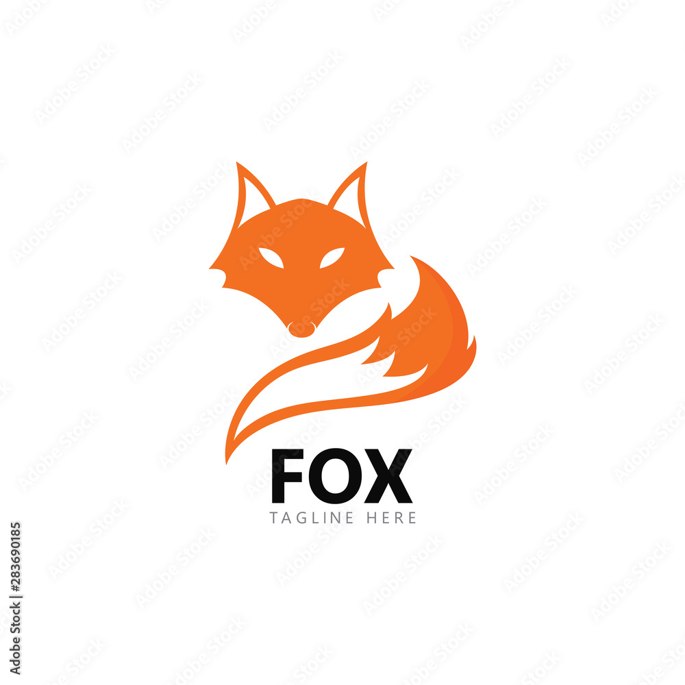 Fox logo template vector icon illustration design Fox logo template vector icon illustration design