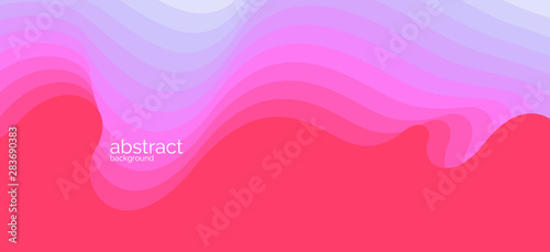 Bright poster with dynamic waves. Vector illustration in minimal style