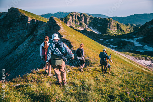 Travel along a beautiful mountain route